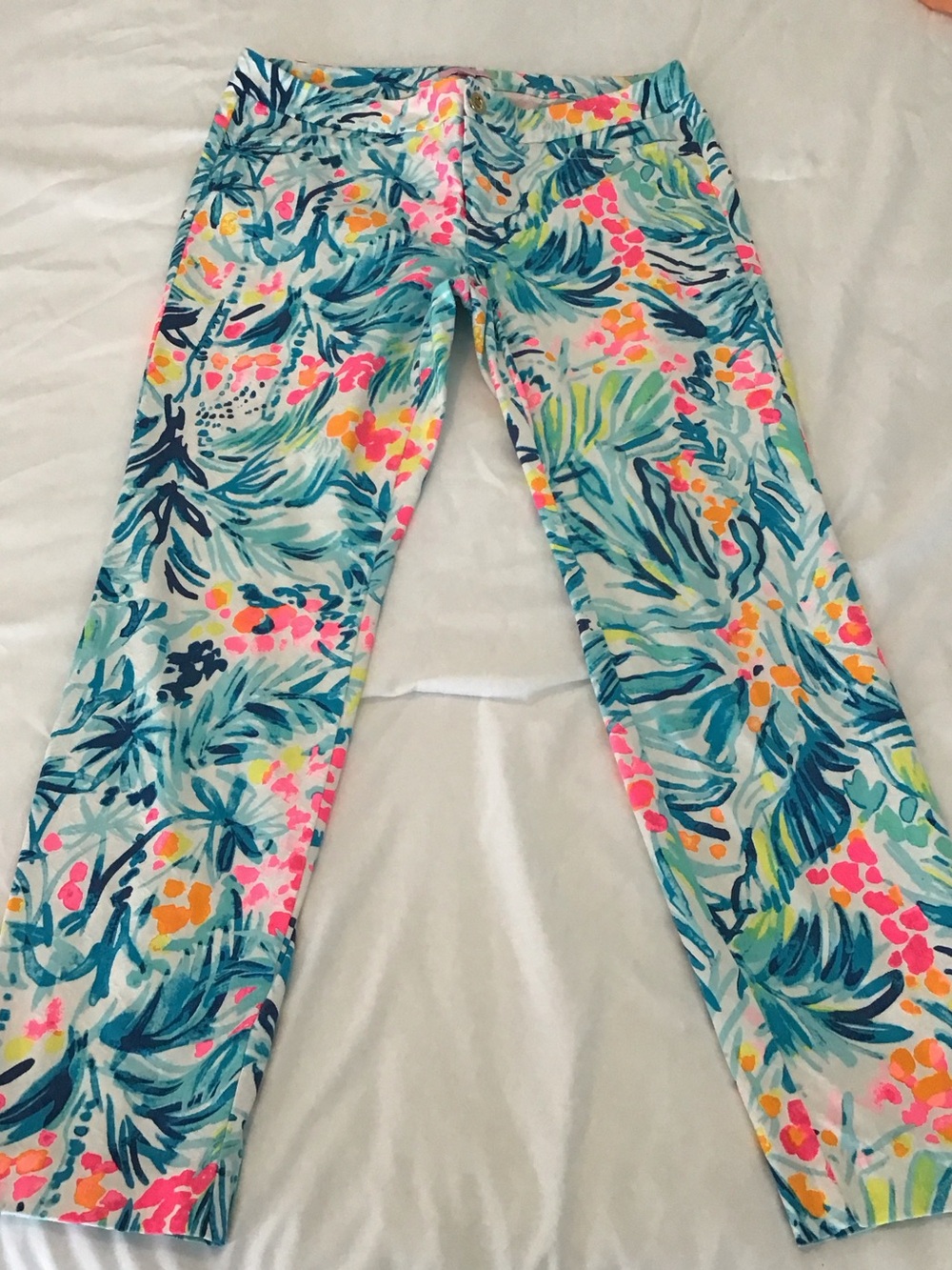 Lilly Pulitzer Kelly Serene Blue Tippy Top Pant